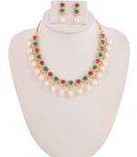 Real Natural Hyderabadi pearls With CZ Stone Studded Set