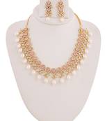 Real Natural Hyderabadi pearls With CZ Stone Studded Set