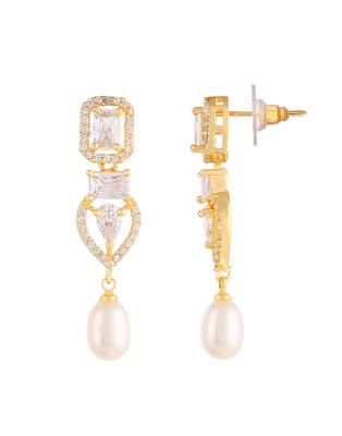 Real Natural Hyderabadi pearls With CZ Stone Studded Set 4