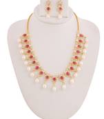 Real Natural Hyderabadi pearls With CZ Stone Studded Set