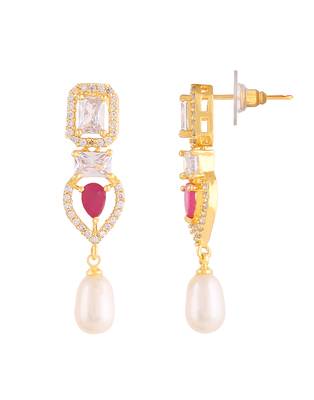 Real Natural Hyderabadi pearls With CZ Stone Studded Set 4