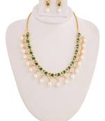 Real Natural Hyderabadi pearls With CZ Stone Studded Set With Certificate