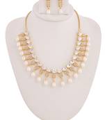 Real Natural Hyderabadi pearls With CZ Stone Studded Set