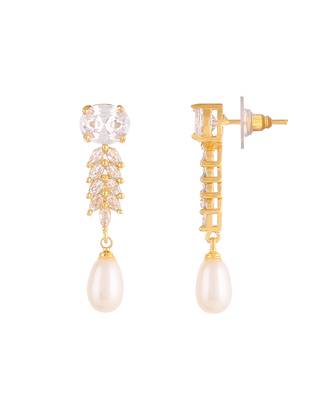 Real Natural Hyderabadi pearls With CZ Stone Studded Set 4