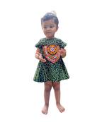 Aglare cotton bandhni frock ,,frocks for girls,, frocks for kids, frocks. Green