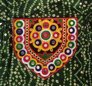 Aglare cotton bandhni frock ,,frocks for girls,, frocks for kids, frocks. Green 4