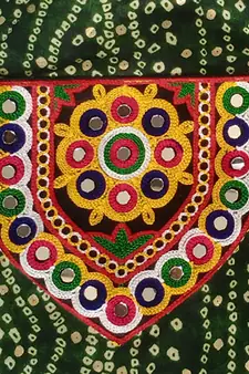 Aglare cotton bandhni frock ,,frocks for girls,, frocks for kids, frocks. Green
