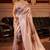 Onion pink printed silk saree with blouse