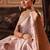 Onion pink printed silk saree with blouse