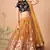 Marvelous Gold & Black Net Thread Zari & Sequins Embroidery With Mirror Wedding Designer Lehenga Choli With Dupatta