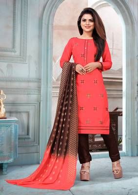 Pink Embroidered Cotton Salwar 1