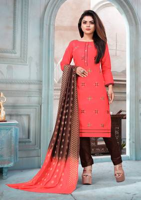 Pink Embroidered Cotton Salwar 2