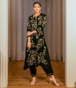 Silk Velvet A-Line Kurta Set