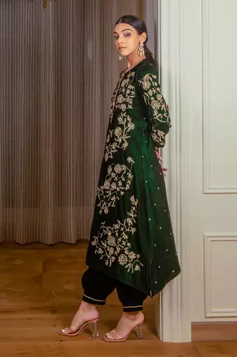 Silk Velvet A-Line Kurta Set