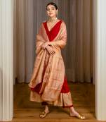 Burnt Red Layered Tunic Set