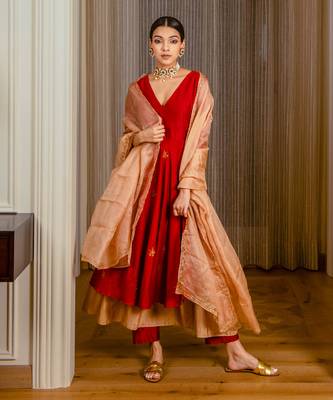 Burnt Red Layered Tunic Set 2