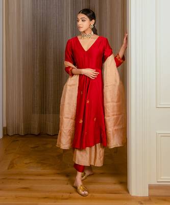 Burnt Red Layered Tunic Set 4