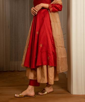 Burnt Red Layered Tunic Set 6