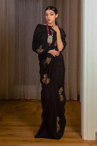 Black Silk Saree