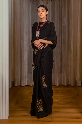 Black Silk Saree