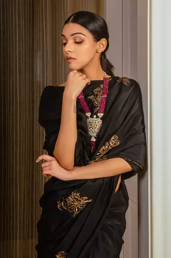 Black Silk Saree