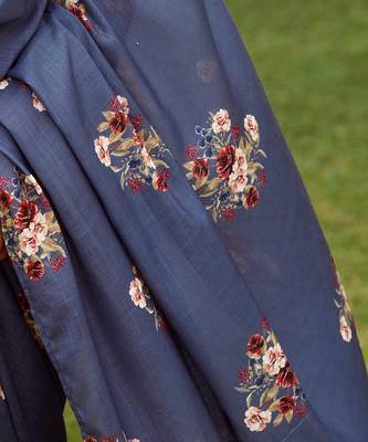 Persian Blue Lungi Saree & Top Set 3