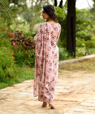 Carnation Pink Saree Dress 4