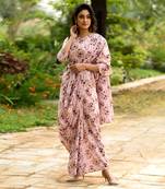 Carnation Pink Saree Dress
