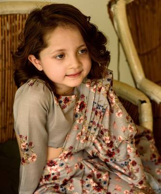 Laurel Green Dhoti Saree & Top Kids 2