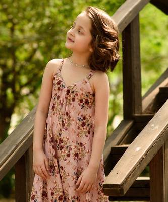 Carnation Pink Palazzo Jumpsuit Kids 2