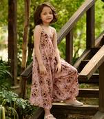 Carnation Pink Palazzo Jumpsuit Kids