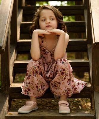 Carnation Pink Palazzo Jumpsuit Kids 3