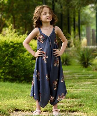Persian Blue Palazzo Jumpsuit Kids 1