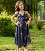 Persian Blue Palazzo Jumpsuit Kids