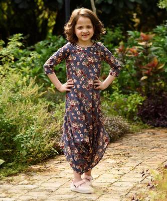 Persian Blue Dhoti Jumpsuit Kids 1
