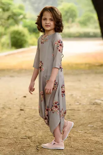Laurel Green Dhoti Jumpsuit Kids