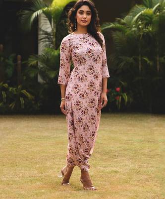 Carnation Pink Dhoti Jumpsuit 1