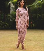 Carnation Pink Dhoti Jumpsuit