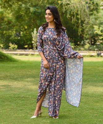 Persian Blue Saree Dress 2