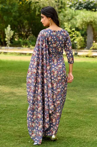 Persian Blue Saree Dress
