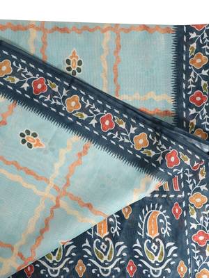 Light-blue printed rayon salwar 4