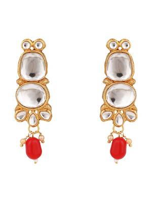 Gold Plated Two Layered Uncut Kundan Studded with Multicolor Pearl Layered Necklace Set with Earrings and Maangtikka 5