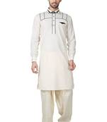 Fawn plain cotton pathani-suits