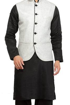 Black plain cotton pathani-suits 3