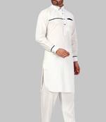 Fawn plain cotton pathani-suits