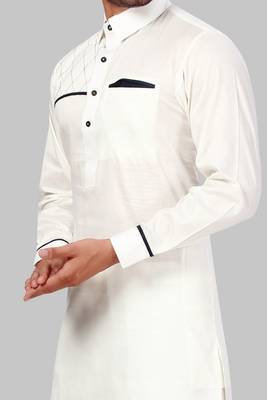 Fawn plain cotton pathani-suits 2