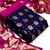 Navy-blue floral print brocade salwar