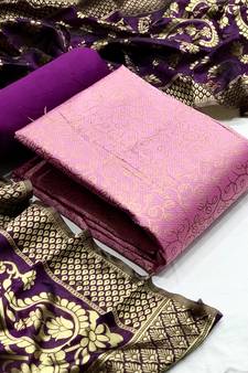 Light-pink banarasi banarasi silk salwar