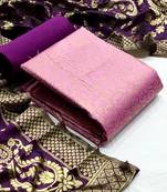 Light-pink banarasi banarasi silk salwar