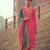 Pink Embroidered Cotton Salwar Up To 42" Size